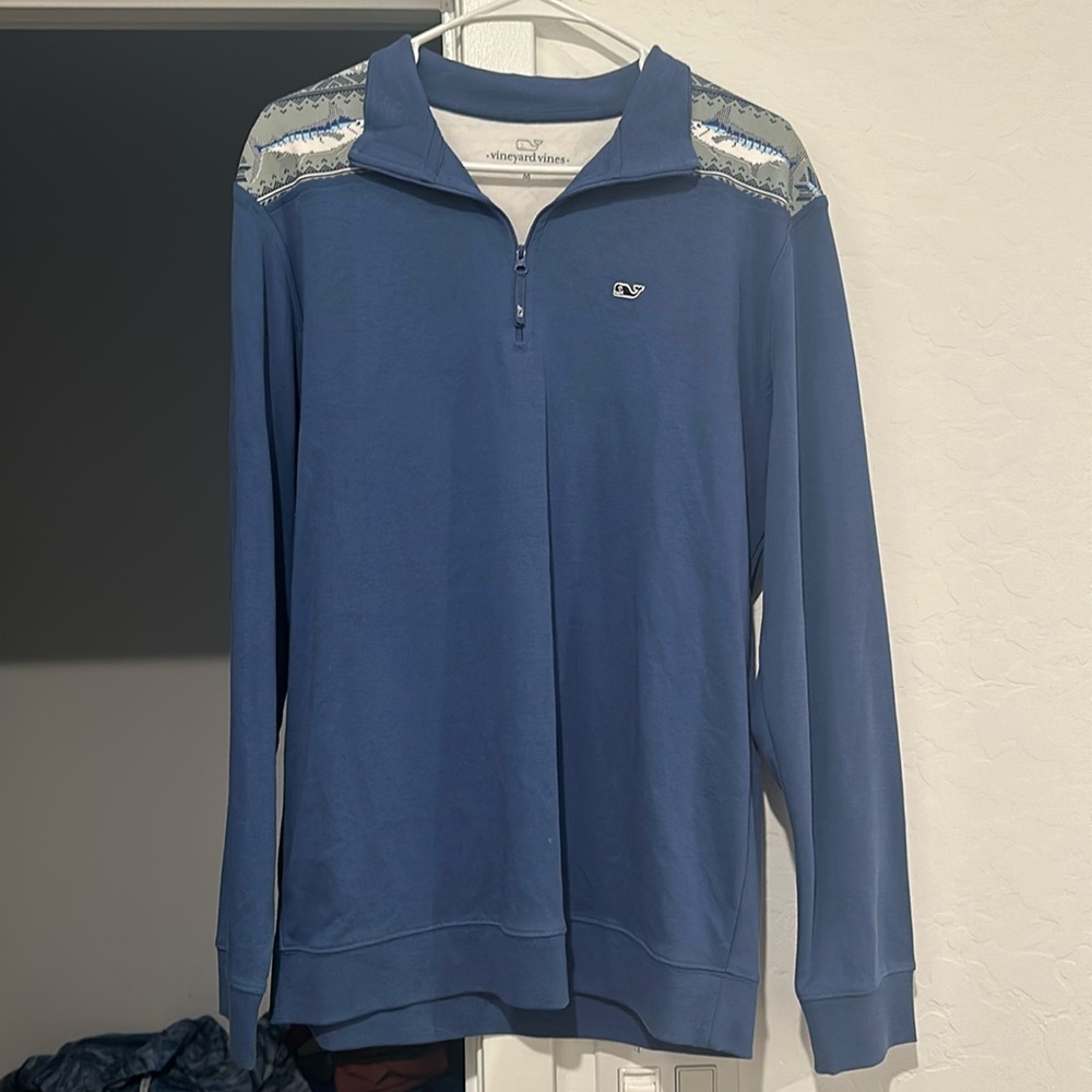 Men’s 1/4 zip cotton sweatshirt; brand new never worn